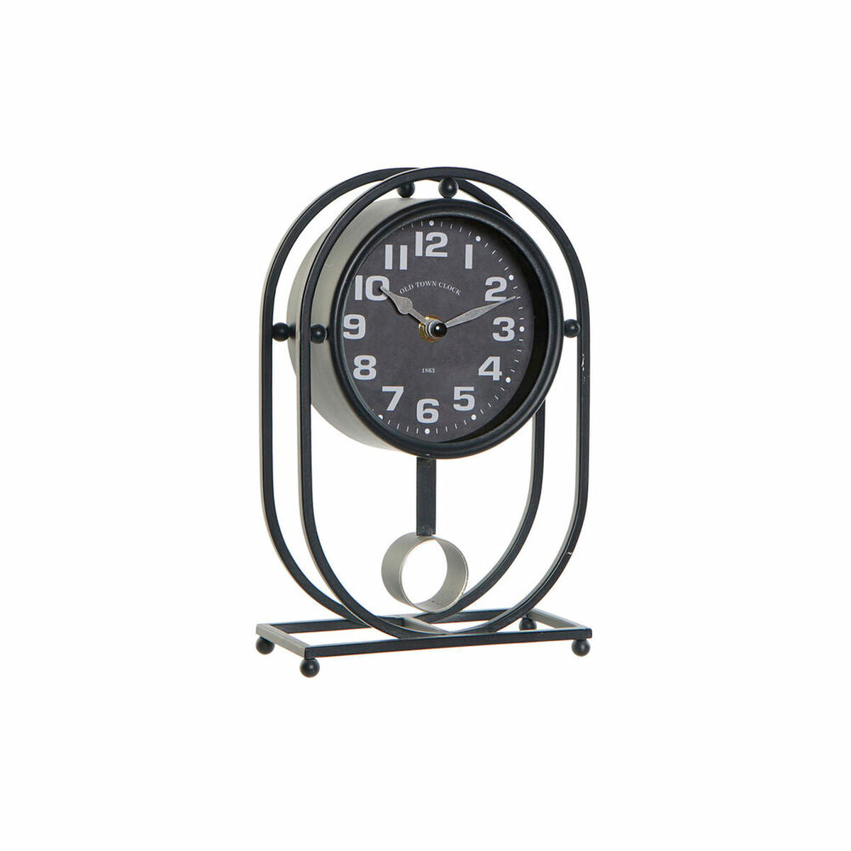 Table clock DKD Home Decor Crystal Black Iron (16.5 x 7 x 25 cm)-0