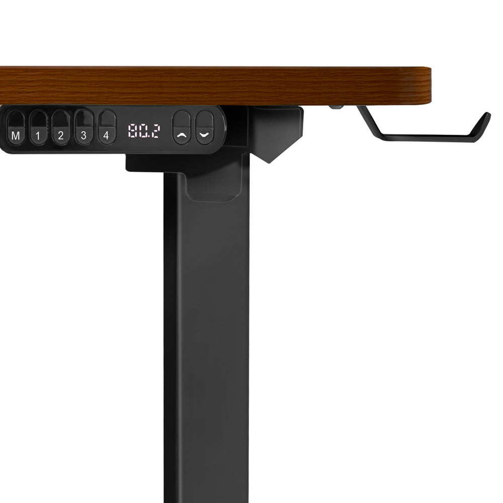 NNEED L-shape Electric Standing Desk Single Motor 145CM Black&Walnut-4