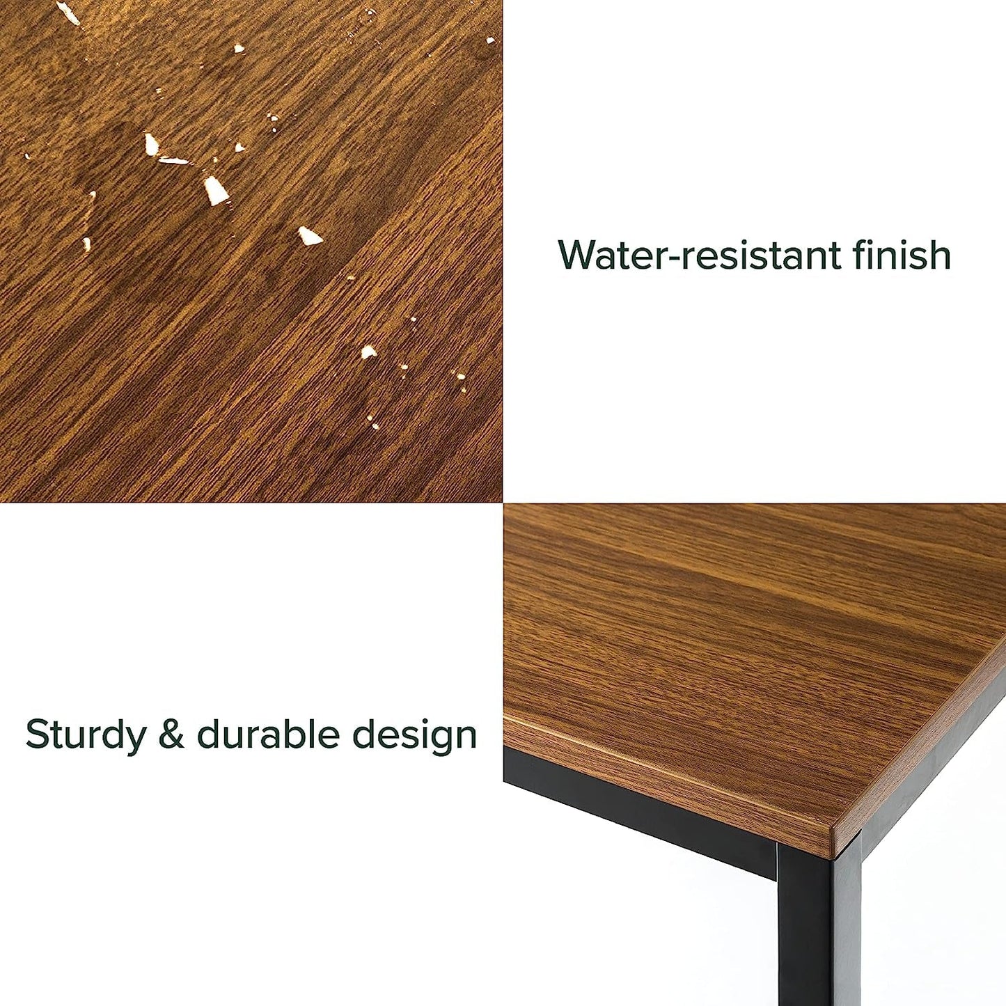 Easy Assembly Black Frame Office Desk-3