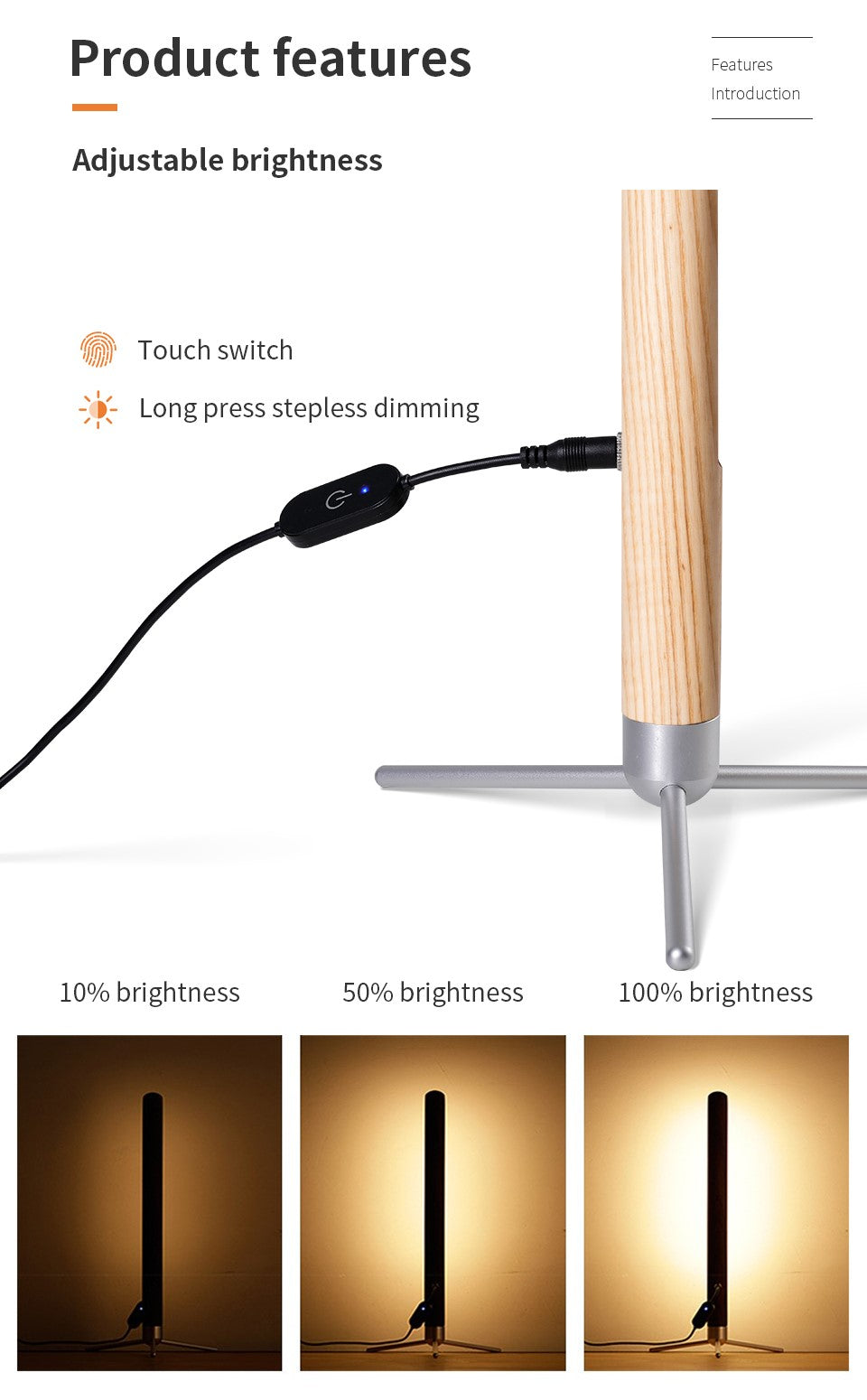 Vertical Wood Eye-Protection Desk Lamp-1
