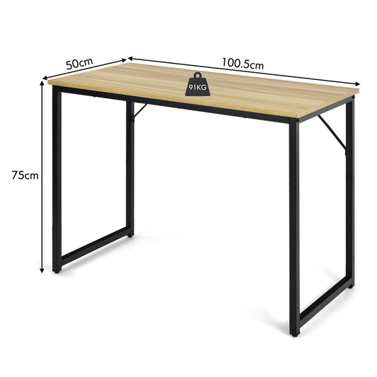 NNECW Modern Simple Style Study Writing Desk Computer Desk with Heavy Duty Steel Frame-3
