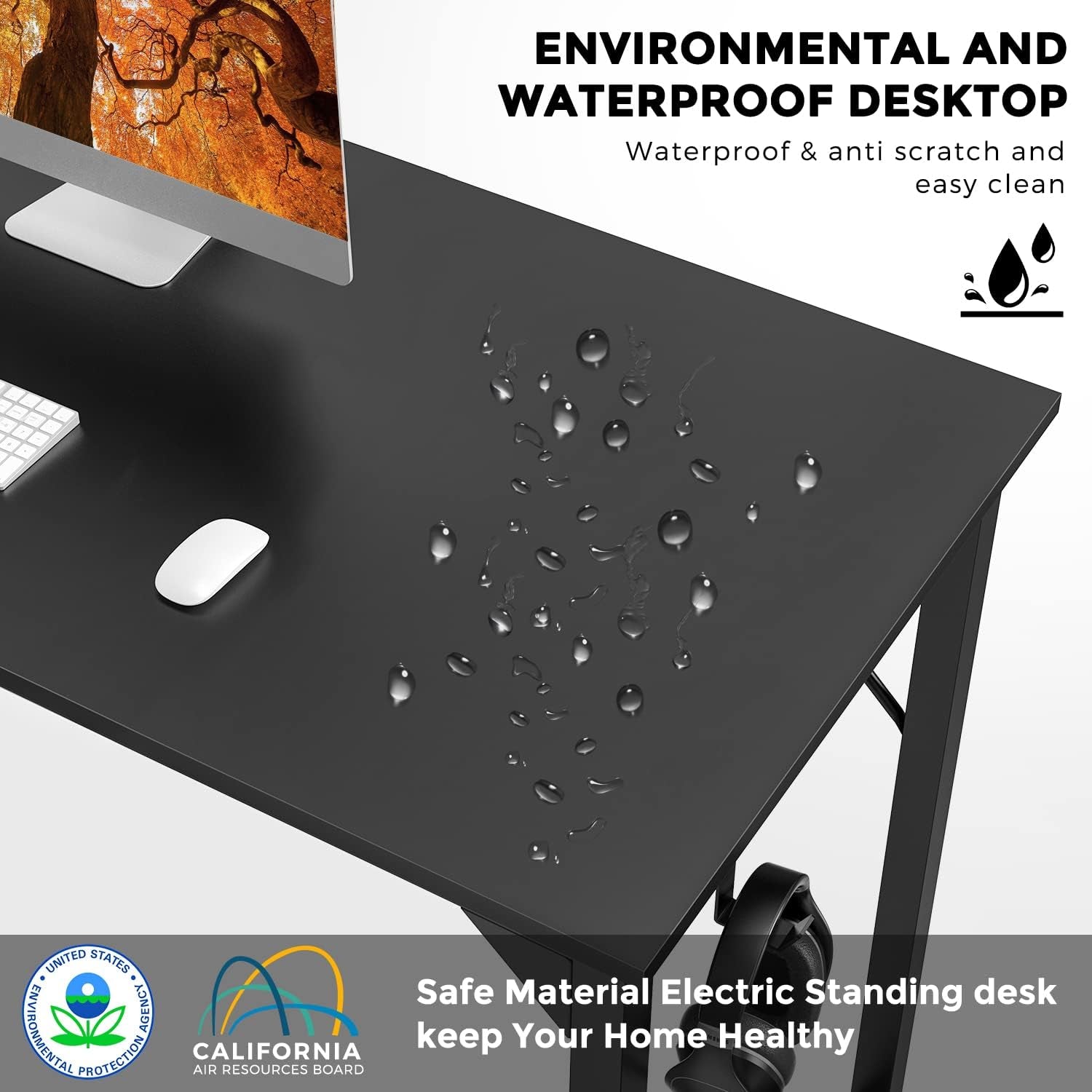 32 Inch Small Computer Office Desk Modern Simple Style Writing Study Work Table for Home Bedroom - Modern Black-3