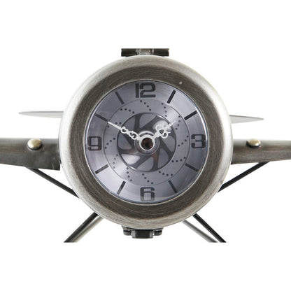 Table clock DKD Home Decor 42 x 23 x 14 cm Aeroplane Iron (2 Units)-4