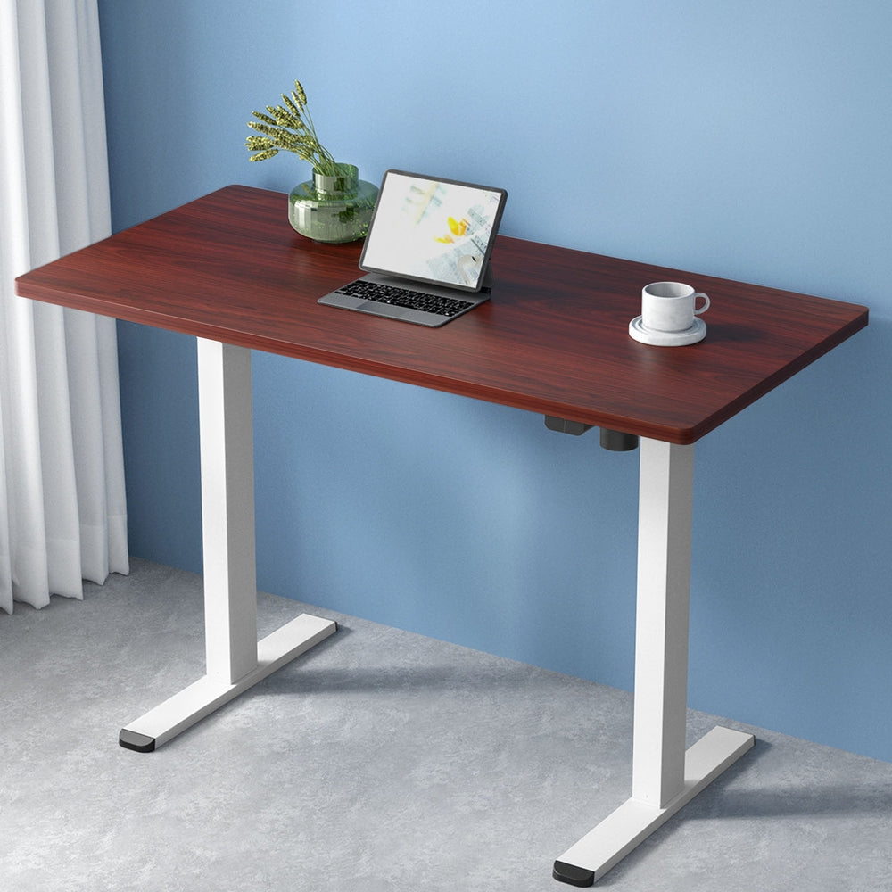 NNEDSZ Artiss Standing Desk Motorised Sit Stand Desks Walnut 120CM-0