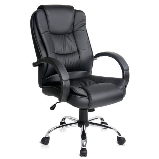 NNEDSZ Leather Office Desk Computer Chair - Black-0