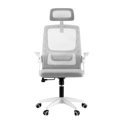 NNEDSZ Artiss Ergonomic Office Chair Computer Desk Chairs Headrest Adjustable Grey-2