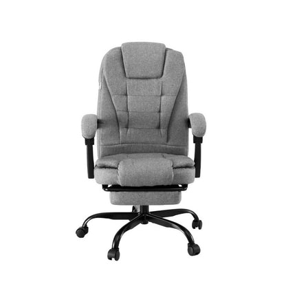 NNEDSZ Artiss Office Chair Executive Fabric Seat Racing Computer Desk Chairs Footrest-2