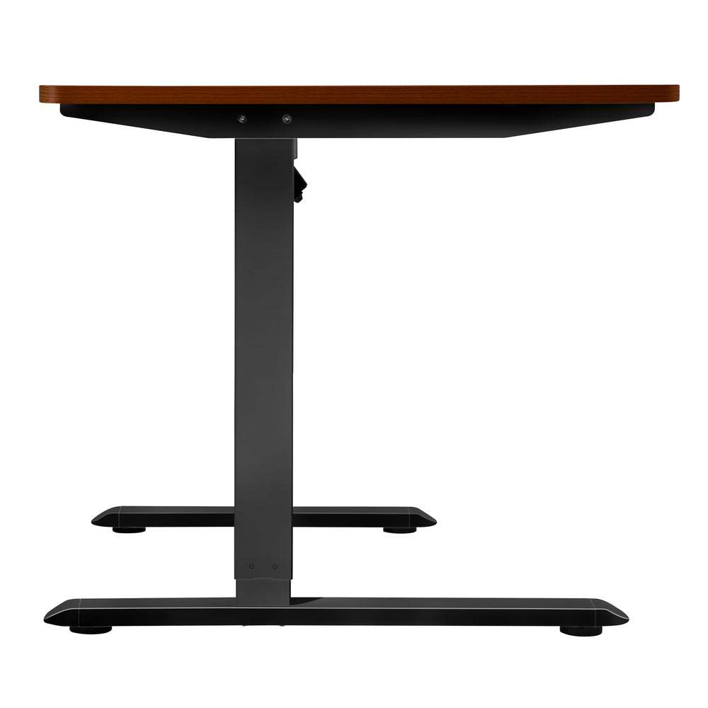 NNEED L-shape Electric Standing Desk Single Motor 145CM Black&Walnut-1